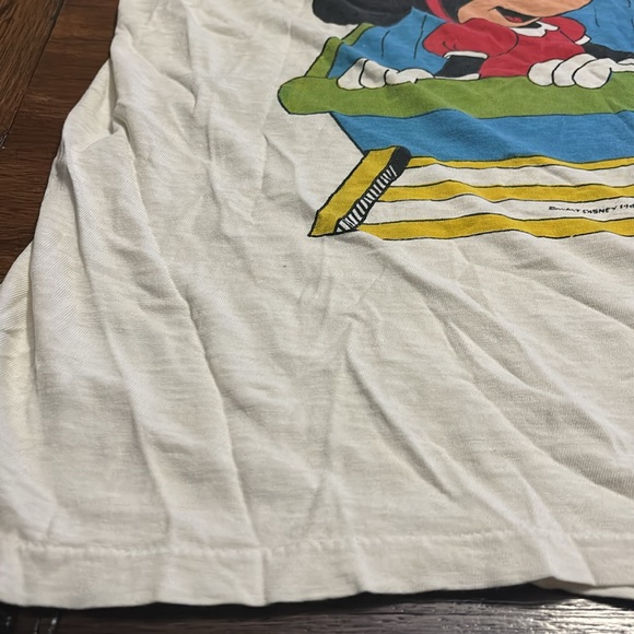VINTAGE 1970s Walt Disney Productions Mickey and Minnie Double sided tee shirt - Picture 6 of 11